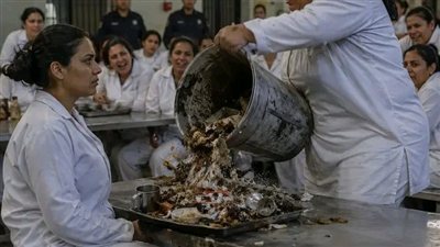 أول يوم ليا في سجن النساء، كبيرة العنبر قلبت جردل الزبالة كله على أكلي قدام السجينات وهي متأكدة إني هعيط أو أترجاها...لكن لما رفعت عيني